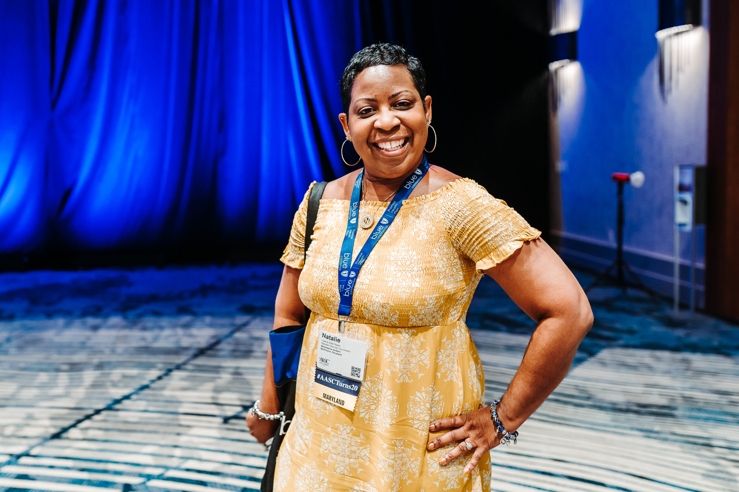 Professional conference headshot portrait at headshot station by From the Hip Photo