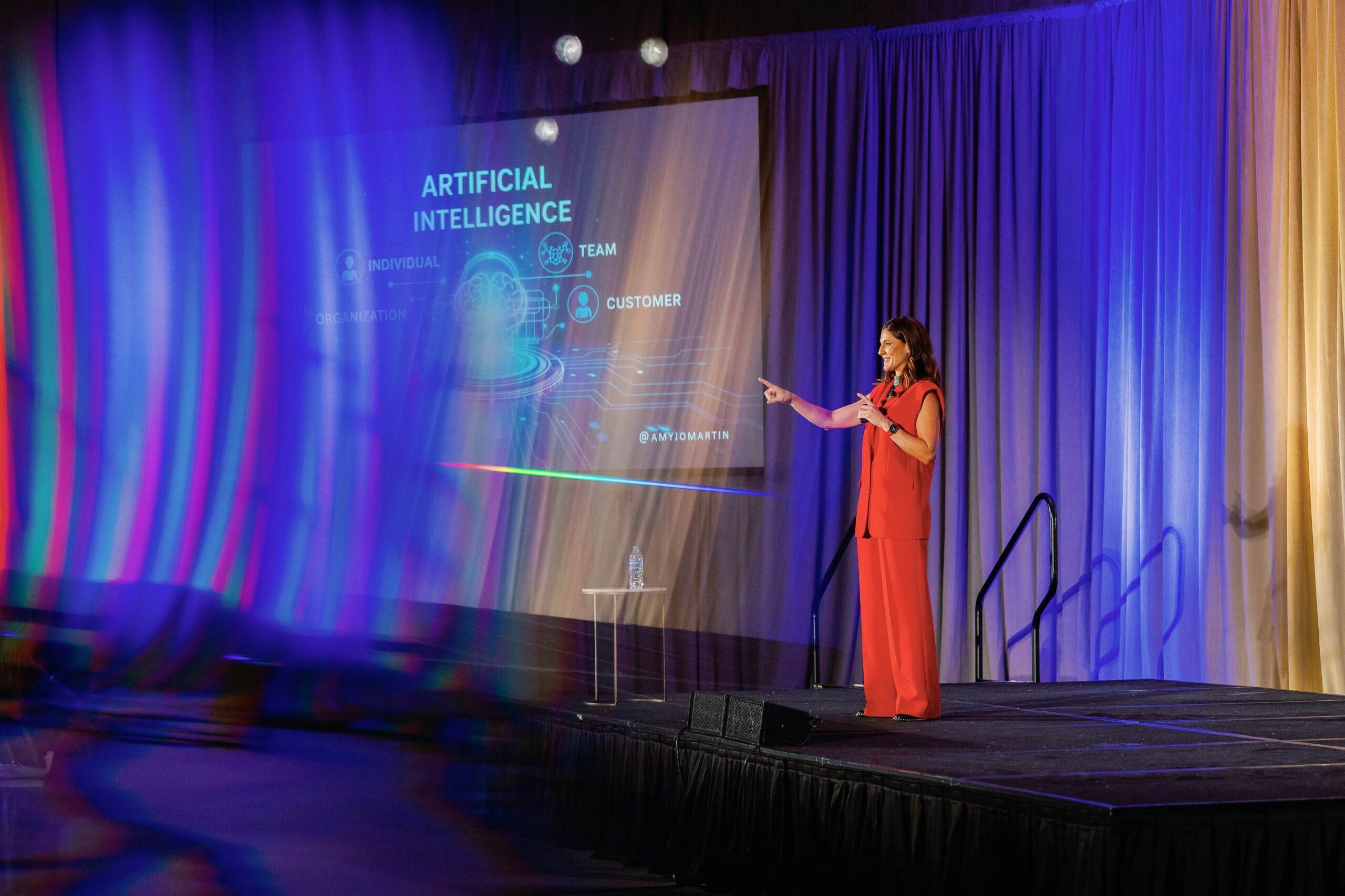 Professional headshot station setup at conference event in Denver