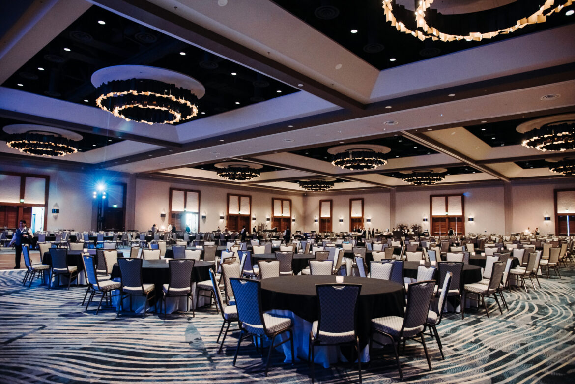 Gaylord Rockies ballroom setup for large-scale conference event in Denver