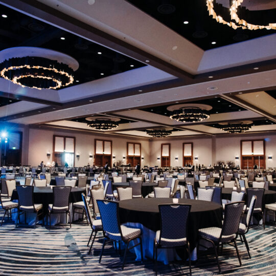 Gaylord Rockies ballroom setup for large-scale conference event in Denver