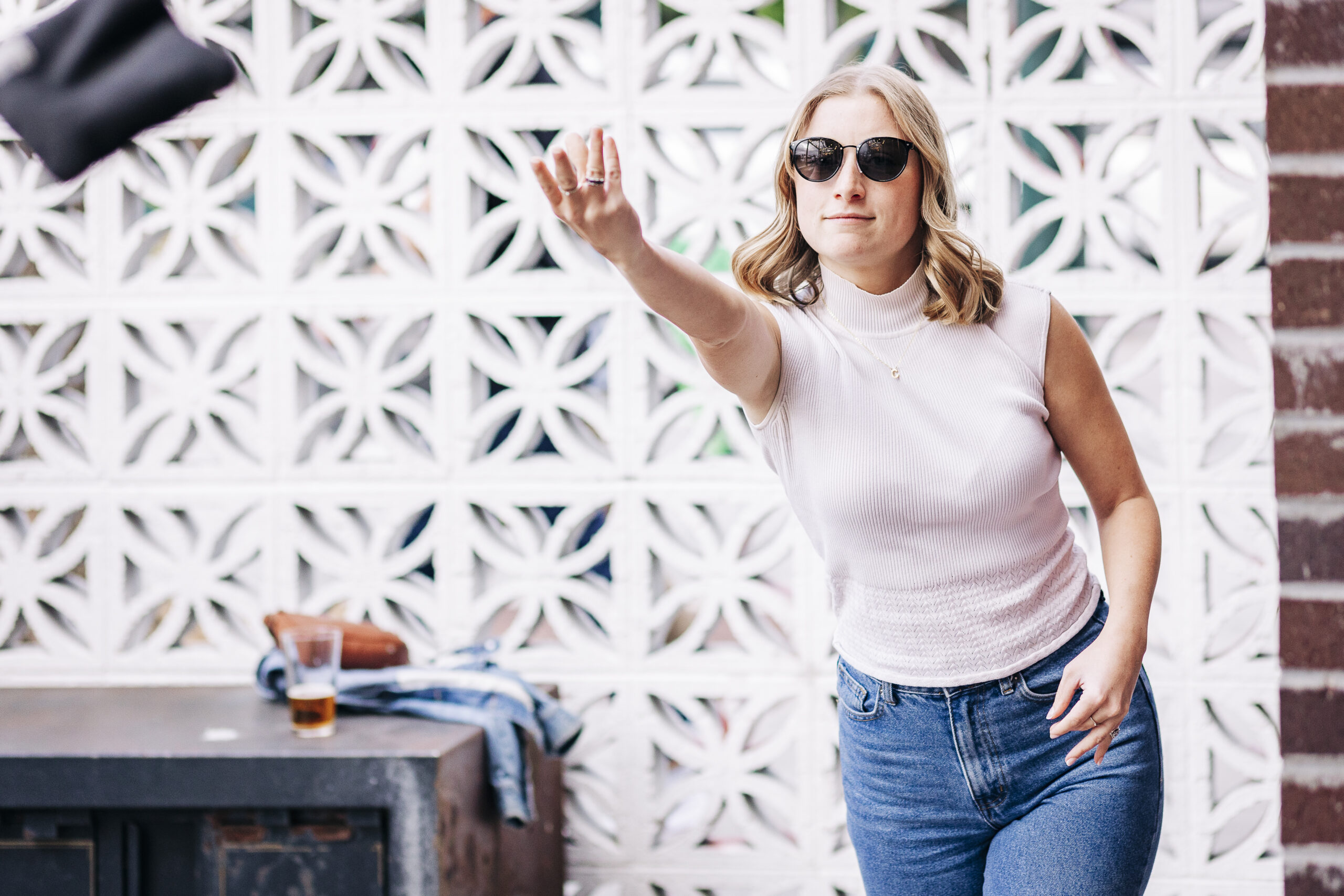 Professional headshot station setup at conference event in Denver